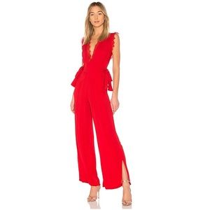 Free People, Cem Jumpsuit in RED, size 2